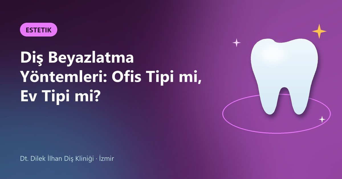 Diş Beyazlatma Yöntemleri: Ofis Tipi mi, Ev Tipi mi? – Dilek İlhan Diş blog kapak görseli